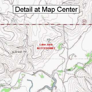 USGS Topographic Quadrangle Map   Lake June, Texas (Folded/Waterproof)