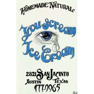   Natural San Jacinto TX Ice Cream Poster 