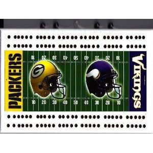   Bay Packers vs. Minnesota Vikings Cribbage Board