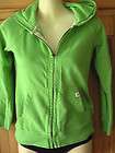 Crew Hoodie Womens Green Crop Sleeve Zipper Front Hoodie Sweatshirt 