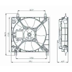  02 05 MITSUBITSHI ECLIPSE RADIATOR COOLING FAN ASSEMBLY 