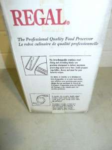 Vintage Regal LaMACHINE I Professional Food Processor  