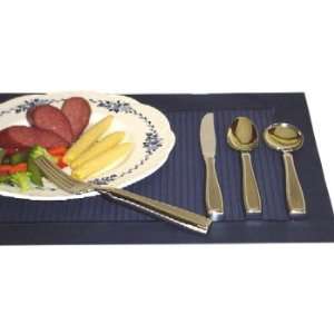   Weighted Utensils, Set/4 Includes Knife, Fork, Teaspoon and Soupspoon
