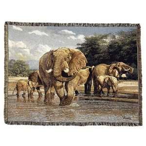   Elephant   Tapestry Throw   Al Agnews Crossing Guard