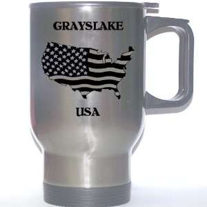  US Flag   Grayslake, Illinois (IL) Stainless Steel Mug 