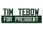 3x8 in JETS COLORS Tim Tebow For President Sticker   decal new york 