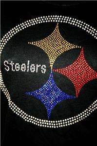 Pittsburgh Steelers Bling Womens Studded Tee All Sizes  