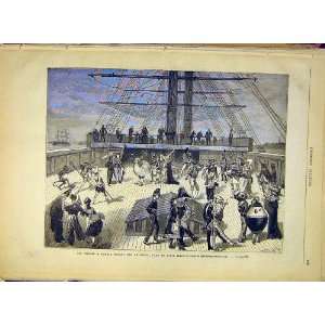 Masked Ball Naval School Borda Ship Navy Print 1881