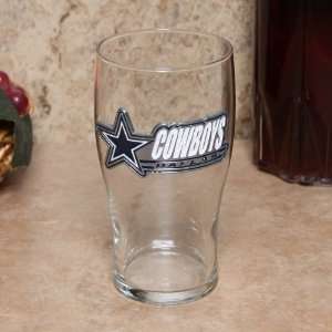  NFL Dallas Cowboys 16oz. Pewter Logo Pub Glass Sports 