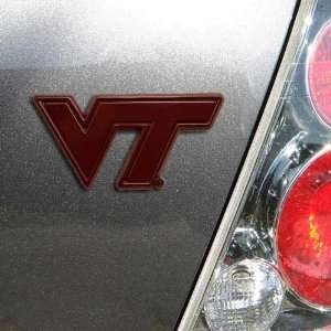   Virginia Tech Hokies Team Logo Color Chrome Auto Emblem Automotive