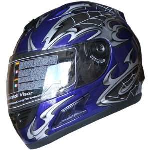   Face Sports Motorcycle Helmet DOT (508) 108 Blue