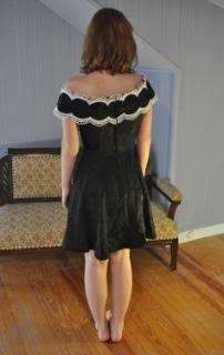 Scott McClintock French Maid Black Lace Vintage Dress 8  