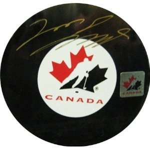  Jason Spezza Signed Hockey Puck Team Canada Logo 