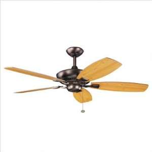  Ceiling Fan in Oil Brushed Bronze with Cherry/Walnut Blades Home