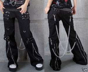 heavy metal cool PUNK Cosplay rock HEAVEY METAL Kera trousers Pants S 