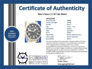 Mans Nixon 51 30 Tide Watch/ Black Dial   Huge 51mm (54468)  