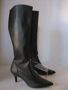 Womens Nine & Co Tall Black Boots w/ Heel /side Zipper JJAMARA sz7 New 