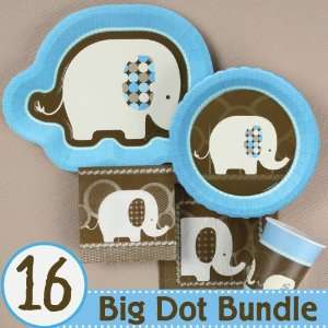 Boy Elephant Birthday Party Supplies & Ideas   16 Big Dot Bundle 