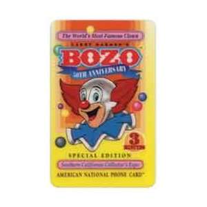 Collectible Phone Card 3m Bozo (The Clown) (California Collectors 
