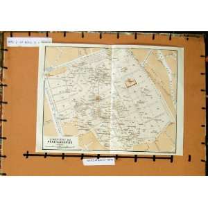   MAP 1907 PARIS FRANCE PLAN CONSERVATOIRE ARTS METIERS