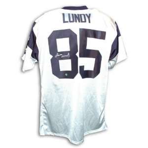  Lamar Lundy Autographed/Hand Signed White Throwback Jersey 