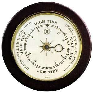  Brass Tide Clock on Cherry Wood, tarnish proof, WS077 