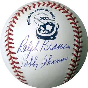  Branca/Thomson Logo Signed Baseball