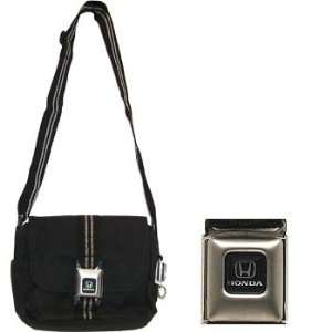  Honda Seat Belt Purse With Blk/Silver Web Buckle Down 