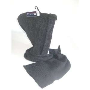   Ladies Hooded Scarf Knit Winter Scarves Neckwarmer Head Wrap Gray Grey