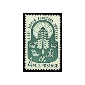 1156   1960 4c World Forestry Congress Postage Stamp Numbered Plate 