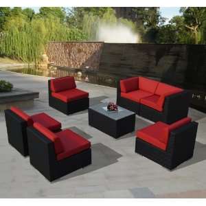   Sofa Sectional Wicker Furniture 7pc Couch Set with Free Patio Cover