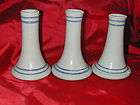 red wing blue band large candlestick holders set of 3