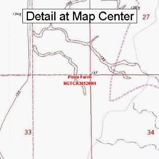  USGS Topographic Quadrangle Map   Poso Farm, California 