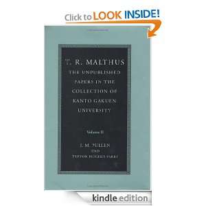 Malthus The Unpublished Papers in the Collection of Kanto 