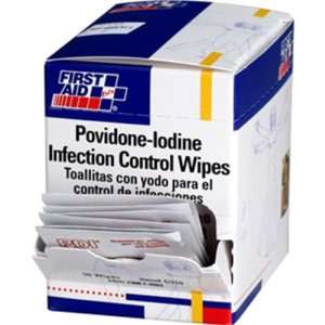  Povidone Iodine Infection Control Wipes (1.25 x 2.5) 50 
