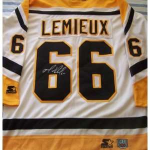  Mario Lemieux autographed Pittsburgh Penguins Starter 
