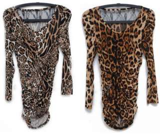   NWT TOP Clubbing Cocktail Party Hip Mini Dress Leopard Lace  
