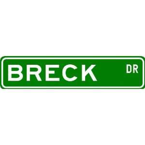  BRECK Street Sign ~ Personalized Family Lastname Sign 