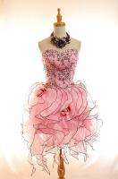 NWT Cholle Miss Pink Furry Prom Party Dress Tailormade  