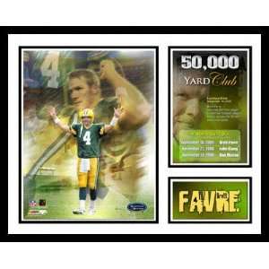 Brett Favre Green Bay Packers  50,000 Passing Yards  Framed Milestone 