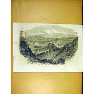  Matlock Bath High Tor Landscape View Old Print 1866