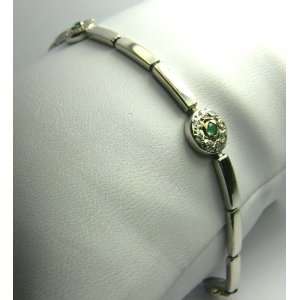 Colombian Emerald & Diamond Bracelet .30cts