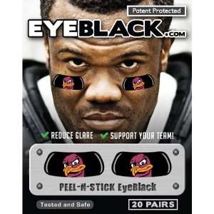 BSS   Virginia Tech Hokies NCAA Peel & Stick Eyeblack Strips (20 Pairs 