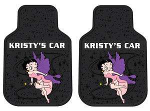 2PC NEW BETTY BOOP FAIRY PERSONALIZED CAR FLOOR MATS  