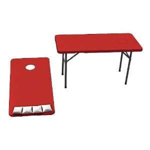    ble 2 in 1 Cornhole Set and Tailgate Table  Toys & Games