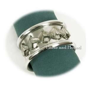  String of Horse Napkin Ring   Pewter