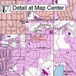  USGS Topographic Quadrangle Map   Fort Collins, Colorado 