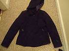 STUDIO Y Brown Wool Blend Hooded Jacket Coat Jr Womens Size Large Nice 