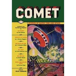 Vintage Art Comet UFO Dogfight   03032 1