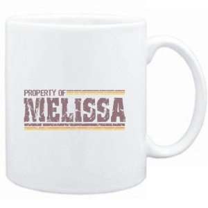  Mug White  Property of Melissa   Vintage  Female Names 